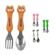 Kit Talher Infantil com Estojo - Jogo de Talheres Inox para Criança com Design Divertido - imagem 2