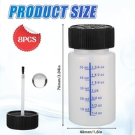 Pacote com 8 Frascos de Retoque de Tinta 56,7g - Com Pincel Aplicador e Tampa Segura para Crianças - imagem 4