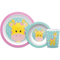 criancas-fun-animal-multicolorida-e-divertido-refeicao-girafa-kit-a-pratico-buba-para-a