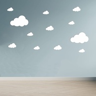 Adesivo Infantil Nuvens Brancas - Decore o Quarto das Crianças com Estilo e Magia - imagem 1