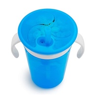 Copo Porta Biscoito com Alça e Canudo Munchkin Azul - Seguro e Prático para Crianças - imagem 4