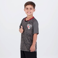 Camisa São Paulo Brook Infantil Cinza: Estilo Tricolor para Crianças - imagem 2