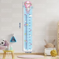 Régua de Crescimento Unicórnio Infantil - Adesivo Lavável e Seguro para Quartos de Bebê e Crianças - imagem 4