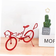 Estatueta de Bicicleta em Metal Vermelho - Decoração Criativa para Mesa, Casa e Escritório - imagem 3