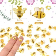 200 Peças Mini Abelhas de Resina - Decoração Criativa para Festas, Artesanato e Fotografia - imagem 4