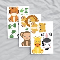 Adesivo de Parede Infantil Cartela Safari - Decoração Segura e Criativa para Quarto de Bebê - imagem 3