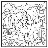Livro de Colorir Dinossauros: Relaxamento e Criatividade - imagem 2