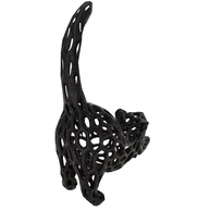 Gato 3D Vazado Preto - Enfeite Decorativo Moderno para Ambientes Criativos - imagem 5
