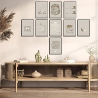 9 Peças Arte de Parede Cristã Jesus - Telas Minimalistas com Versículos Bíblicos para Decoração Religiosa - imagem 3