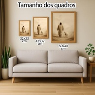 Quadro Decorativo Jesus e Ovelha - Arte Cristã Inspiradora com Moldura para Parede - imagem 3