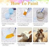 Kit de Pintura por Números Jesus - Tela Cristã Premium com Tintas Acrílicas para Adultos Iniciantes - imagem 5