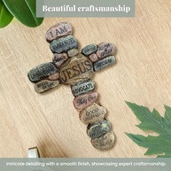 Cruz de Parede Jesus Crucifixo em Resina - Decoração Espiritual para Casa Cristã - imagem 4