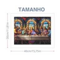 Kit Pintura de Diamantes Religiosa - Santa Ceia 40x30cm com Cristais 5D - imagem 3
