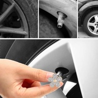 Tampas de Válvula Flor de Cristal Brilhante - 4 Peças para Carro e Bicicleta - imagem 3