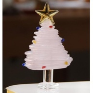 Mini Árvore de Natal de Cristal Verde Escuro - Estatuetas Colecionáveis em Vidro para Decoração Festiva - imagem 3