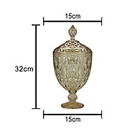 Potiche Diamond Âmbar: Elegância em Cristal - imagem 2