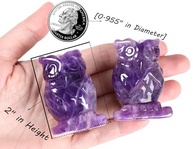 Coruja de Cristal de Ametista - Estátua Decorativa de 5cm para Casa e Escritório | Simbolo de Sabedoria e Proteção - imagem 5