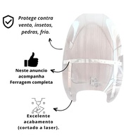 Bolha Para-brisa Moto Harley Davidson Fat Boy 62x47cm - Cristal Transparente - imagem 3
