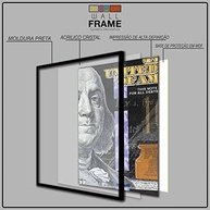 Quadro Decorativo Nota de 1 Milhão - Moldura Preta com Acrílico Cristal - imagem 5