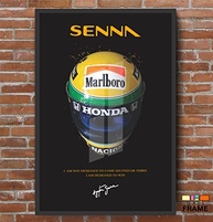 Quadro Decorativo Ayrton Senna 90x60cm - Moldura Preta com Acrílico Cristal - imagem 5