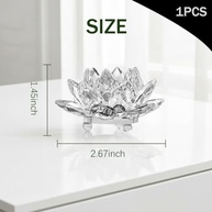 Estátua de Lótus em Cristal - Decoração Feng Shui para Mesa e Escritório - imagem 3