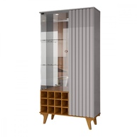 Cristaleira 2 Portas Elba: Elegância Off White - imagem 1