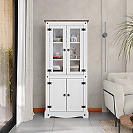Cristaleira 4 Portas em Madeira Maciça: Elegância e Funcionalidade para Sua Sala - imagem 1