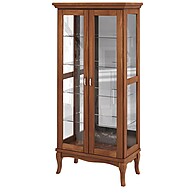 Cristaleira Bragi 2 Portas Imbuia – Elegância em Madeira Maciça - imagem 1