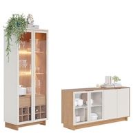 Cristaleira e Buffet: Elegância Off White - imagem 1