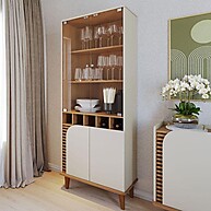 Cristaleira Jurerê: Elegância Off White para sua Casa - imagem 1