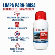 Kit 3 Limpador de Para-brisa Wurth 100ml: Visibilidade Cristalina e Segurança Máxima - imagem 3