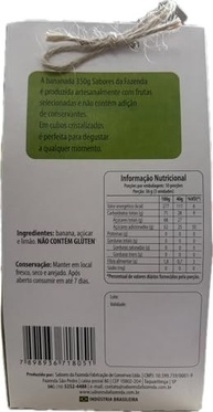 Bananada Cristalizada Sabores da Fazenda, Doce de Banana, 350g - imagem 2