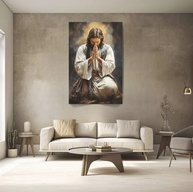 Quadros Decorativos Religiosos Jesus Cristo - Canvas Premium 90x60cm para Quarto e Sala - imagem 2