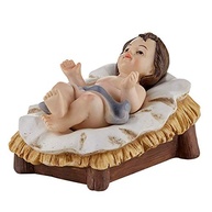 Conjunto de Presépio Bebê Jesus Cristo em Resina - 10 cm | Manjedoura e Estátua Detalhada - imagem 3