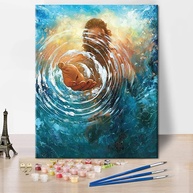 TUMOVO Pintura por Números Jesus Cristo - Kit Completo para Adultos com Tela 40,64x50,8cm - imagem 1