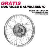 Roda Traseira Cromada CG Titan Fan 150 (2004-2017) - Raio 4mm Completa - imagem 3