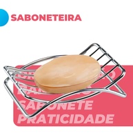 Saboneteira Aço Aramado com Fácil Escoamento – Arthi Black Cromada - imagem 2