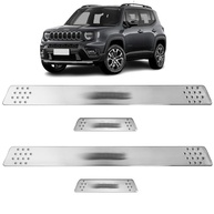 Soleira Cromada Escovada Personalizada Jeep Renegade 2015-2023 com Antiderrapante - imagem 2