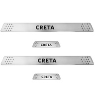 Soleira Cromada Escovada Personalizada para Hyundai Creta 2017-2024 com Antiderrapante - imagem 3