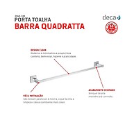 Porta Toalha Deca Quadratta: Elegância em Cromado - imagem 2