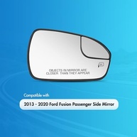 Espelho Retrovisor Lateral Passageiro Ford Fusion 2013-2020 Aquecido Convexo Cromado com Placa - imagem 3