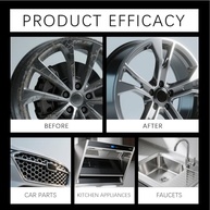 Restaurador de Cromo para Carros - Restaurador de Cromo para Para-choques,Creme de Manutenção Automotiva Remove Oxidação Manchas Descoloração Micro-Riscos | Para Para-choques Jantes Motos Carros - imagem 5