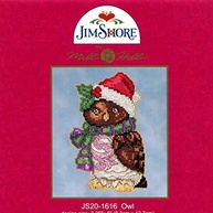 Kit de Ponto Cruz Mill Hill Jim Shore JS20-1616 - Coruja Natalina - imagem 3