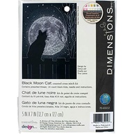 DIMENSIONS Kit Ponto Cruz Gato Black Moon Cat - 14 Unidades Aida Preto 14x18cm - imagem 2