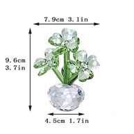 Crystal Flower Dreams - Estatueta de Trevo de Quatro Folhas em Cristal Verde | Presente Sortudo para São Patrício, Natal e Ações de Graças - imagem 3