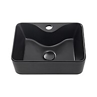 Cuba de Apoio Retangular Slim 40cm Preto Fosco – Elegância e Praticidade no Banheiro - imagem 1