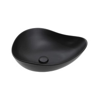 Cuba de Banheiro Oval: Elegância em Preto - imagem 1