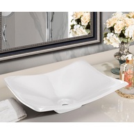 Cuba de Banheiro Retangular: Elegância em Branco - imagem 1