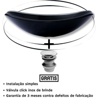 Cuba de Vidro Chanfrada 47cm + Válvula Click Inox - imagem 1