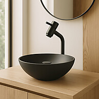 Cuba de Vidro Redonda + Torneira: Seu Lavabo Completo - imagem 1